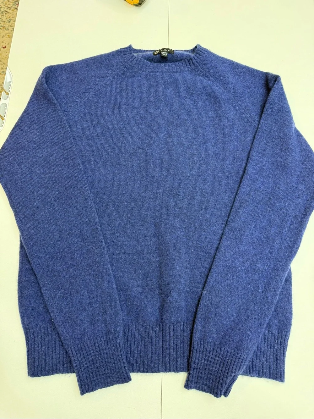 J.Crew Men’s Premium Lambswool Crewneck Sweater Blue Size L